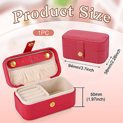 1 шт. шкатулка для украшений из искусственной кожи&nbsp;LBOX-TA0001-01D