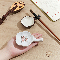 2 шт. керамическая чернильница в форме цветка сливы 2 цвета AJEW-PH0006-33