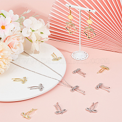 12 шт. 2-цветные подвески из сплава с микропаве из кубического циркония FIND-BBC0003-41