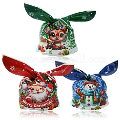 60 шт. 3-цветные пластиковые пакеты для конфет в форме кролика на рождественскую тематику ABAG-FS0001-05