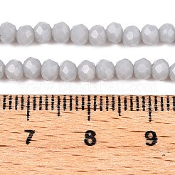 Непрозрачный сплошной цвет имитация нефрита стеклянные бусины пряди EGLA-A044-P3mm-D19