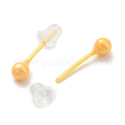 Boucles d'oreilles à tige rondes en céramique de zircone biocéramique hypoallergénique&nbsp;EJEW-Q768-18E