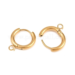 Accessoires de boucles d'oreilles créoles huggies en acier inoxydable 316&nbsp;EJEW-B158-01B-G