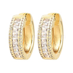 Pendientes de aro de circonio cúbico de micro pave de latón&nbsp;KK-CBA8324-06G-01