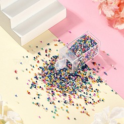 1800шт 15 цвета стеклянные бусины-цилиндры SEED-YW0002-59