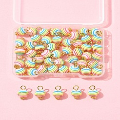 50 шт. подвески из прозрачной смолы в полоску&nbsp;PALLOY-FS00041-01