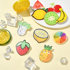 20 шт. 10 стиля акриловые значки брошь булавки&nbsp;JEWB-CJ0003-01