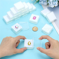 Квадратные коробки для хранения драгоценных камней из пластика PS&nbsp;CON-WH0095-140A-01