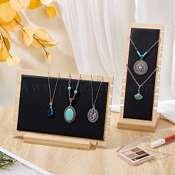 2 комплект из 2-х стилей бамбуковых наклонных стендов для ожерелий&nbsp;NDIS-PH0001-09B