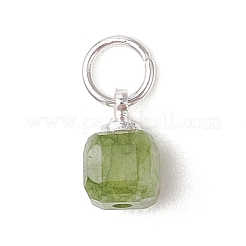 Натуральные разноцветные ограненные кубические подвески из турмалина&nbsp;PALLOY-JF05111-01