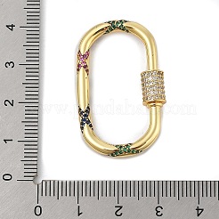 Messing Micro Pave bunte Zirkonia Verschlüsseanhänger Verschlüsse&nbsp;KK-P299-09C-G