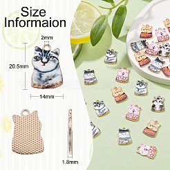 Подвески из сплава с принтом в 40 стилях ENAM-CJ0005-27