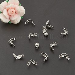 変色しにくい304ステンレススチールボールチープ  カロット終了  クラムシェルノットカバー  ステンレス鋼色  6x3mm  穴：1mm  内径：3mm&nbsp;LS-A-STAS-G127-06P