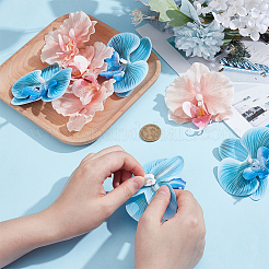 2 пара 2 стилей пряжек для обуви из искусственной кожи с цветочным принтом&nbsp;DIY-NB0015-13