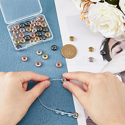 40шт 4 цвета латунные бусины&nbsp;KK-FH0006-49B