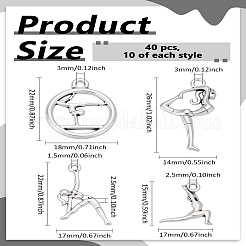 40шт 4 стиля подвески из сплава в тибетском стиле&nbsp;FIND-LP0006-51