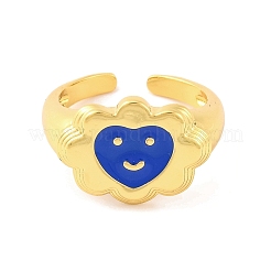 Латунные открытые кольца манжеты RJEW-U009-20G