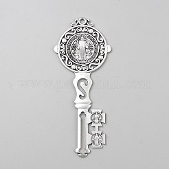 Tibétain en alliage de zinc de style gros pendentifs&nbsp;FIND-WH0139-675AS