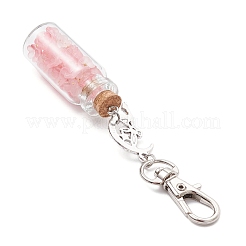 Цветок акриловые и стеклянные бутылки с желаниями подвесные украшения HJEW-JM03179