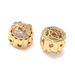 Латунные микропаве из прозрачного кубического циркония KK-H526-07G