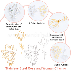 8 шт. 2 подвески из нержавеющей стали 201&nbsp;STAS-DC0001-02