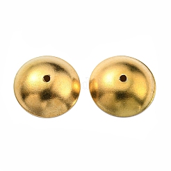 304ステンレスビードコーン  花弁のない  半円  18KGP本金メッキ  7.5x2.5mm  穴：0.9mm&nbsp;STAS-G310-30B-G