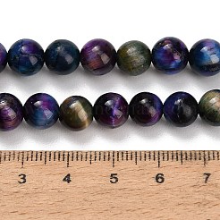 Chapelets de perles d'œil de tigre naturel&nbsp;G-B133-A02-8mm-09
