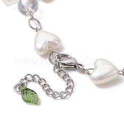 Браслеты с подвесками из акрила и нержавеющей стали 304 для женщин BJEW-JB11583