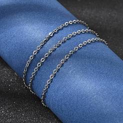 12 Stück 1.8 mm 304 Edelstahl strukturierte Kabelkette Halskette für Damen und Herren&nbsp;NJEW-H093-18P-05
