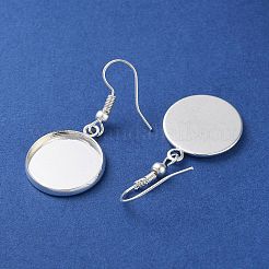 Железные крючки для сережек с покрытием стойки&nbsp;EJEW-D091-01D-S