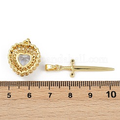 Латунные микропаве прозрачные кубические цирконии подвески наборы KK-R226-08G-03