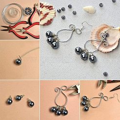 Перламутровый Стекло жемчужные бусины круглые HY-PH0001-10mm-080