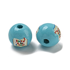 Набивные деревянные европейские бусины WOOD-L020-D16