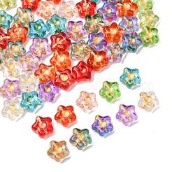 80 шт. 10-цветные гальванизированные и золотистые металлические стеклянные бусины EGLA-FS0001-56