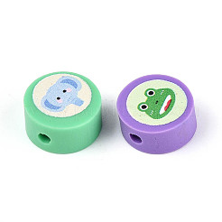 Печатные бусины из полимерной глины ручной работы CLAY-T022-12F