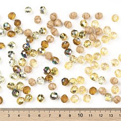 ファイアポリッシュチェコガラスビーズ  多面カット  アナナス属  黄緑  7.5~8x8mm  穴：1.2mm  約120個/袋&nbsp;LAMP-O017-151-Y2M8