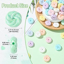 160шт 8 цвета непрозрачные акриловые бусины&nbsp;PACR-CJ0001-44