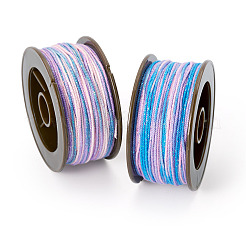 2 rouleau de cordons ronds torsadés en polyester teints en segments de 2 couleurs&nbsp;OCOR-TA0003-59B