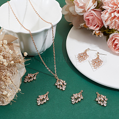 8шт латунные подвески с микропаве и кубическим цирконием&nbsp;KK-BC0014-68