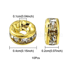 Латунные бусины разделители для поставки стразов&nbsp;RB-YW0001-04A-01G