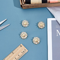 4 шт. латунные пуговицы с 1 отверстиями&nbsp;BUTT-MA0001-15A-G