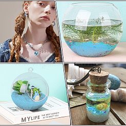 Прозрачная гальваническая поделка из измельченного стекла&nbsp;GLAA-SC0001-98C-01