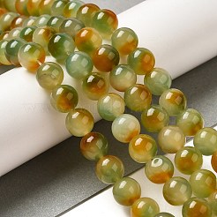 Naturales teñidos abalorios de jade blanco hebras&nbsp;G-M402-C04-11