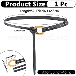 1 ceinture à nœud en cuir de vache pour femme&nbsp;AJEW-CL0003-42B