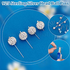 925 булавка с шариками из стерлингового серебра FIND-PH0022-69A