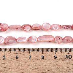 Нити бусин из натуральной белой ракушки SHEL-N036-21G