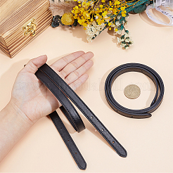 合成皮革製調節可能なバッグストラップ2本  ブラック  805x13x3mm&nbsp;DIY-CL0001-38B