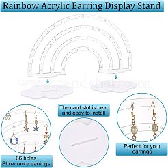 Акриловый дисплей серьги стойки&nbsp;EDIS-WH0029-11B