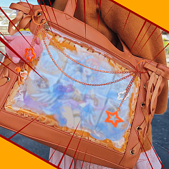 Акриловая звезда подвеска железная цепочка сумка декоративные цепи&nbsp;HJEW-OC00295