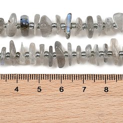 天然石ラブラドライトビーズ連売り  ナゲット  7.5~13x6~13x2~5mm  穴：0.9mm  約68~86個/連  15.35~15.75''（39~40センチメートル）&nbsp;GG-CBA3A44-B07-01